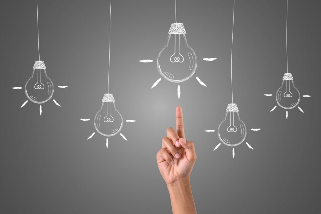 手書きのライトと手