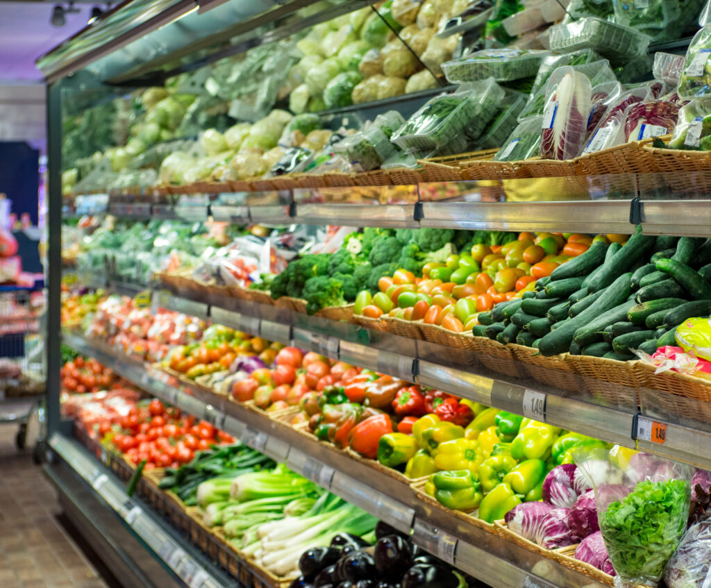 スーパーの野菜